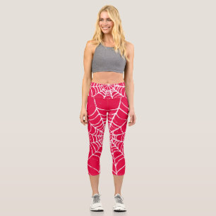 Pink Web Capri Leggings
