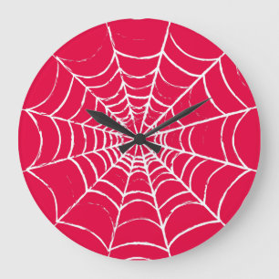 Pink Web Large Clock