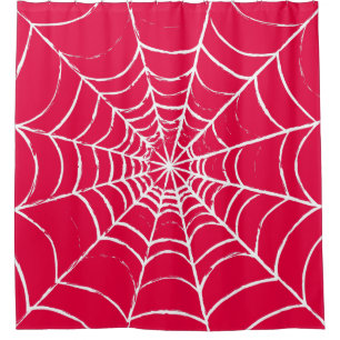 Pink Web Shower Curtain