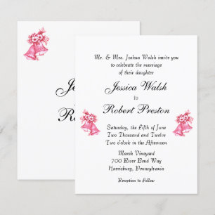 Pink Wedding Bells Invitation