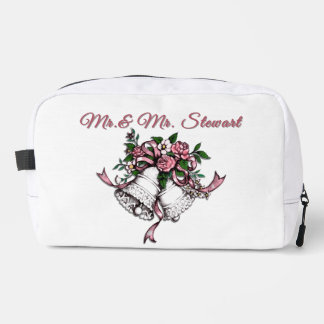 Pink Wedding Bells Personalize Dopp Kit