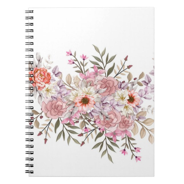 Pink Wedding Bouquet Notebook (Front)