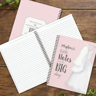Pink Wedding Bride Planner Personalised Notebook