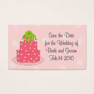 Pink Wedding Cake Save the Date
