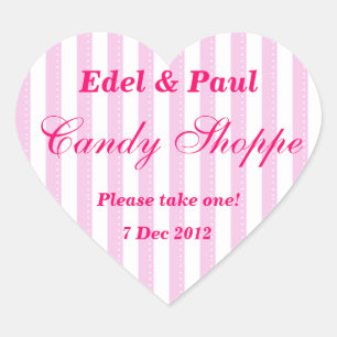 Pink Wedding Candy Shoppe Sticker