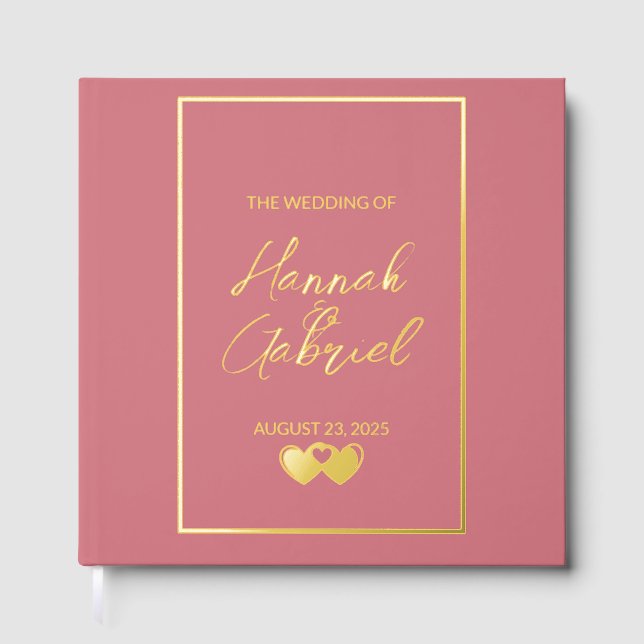Pink Wedding Guest Book (Front)