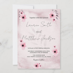 Pink Wedding Invitations