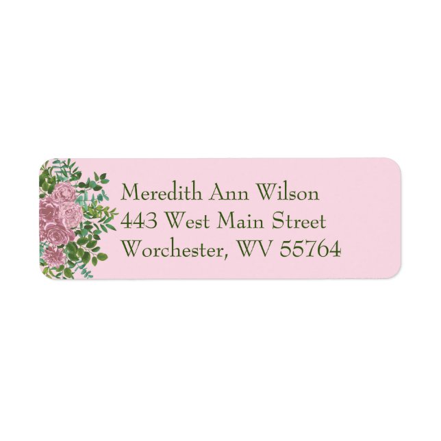 Pink Wedding Pastel Vintage Light Floral Roses (Front)