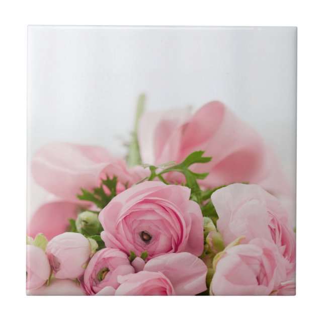Pink Wedding Roses Tile (Front)