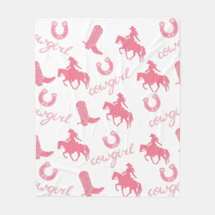 Pink  Western Cowgirl Blanket - Personalised