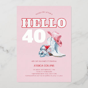 Pink Western Cowgirl Disco 40th Birthday Party