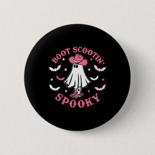 Pink Western Halloween Cowboy Ghost Boot Scootin S 6 Cm Round Badge