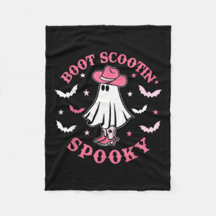 Pink Western Halloween Cowboy Ghost Boot Scootin S Fleece Blanket