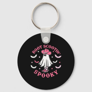 Pink Western Halloween Cowboy Ghost Boot Scootin S Key Ring