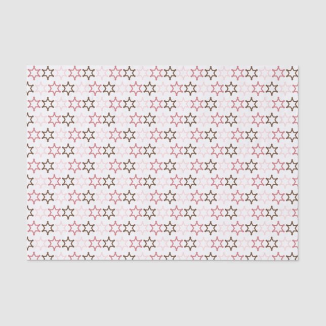 Pink Western Sheriff Star Tissue Paper (Front)