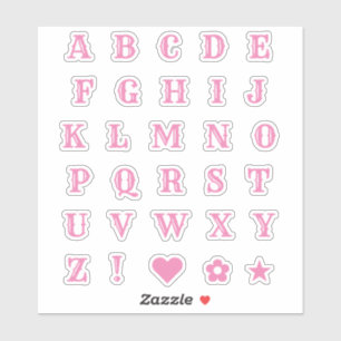 Pink Western Theme Party Letters Monogram Alphabet