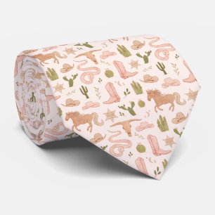 Pink Western Theme  Tie