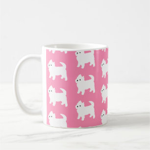 Pink Westie Pattern - West Highland Terrier Dogs Coffee Mug