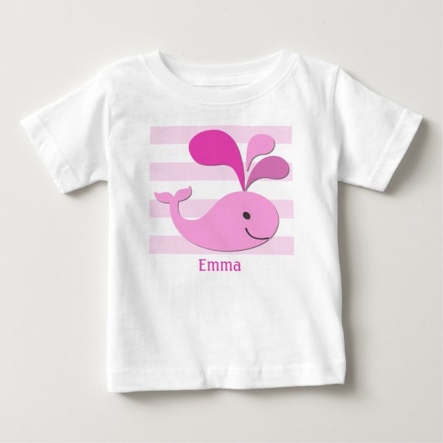 Pink Whale and Stripes Shirt (Front)