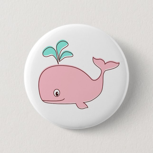 Pink Whale Button (Front)