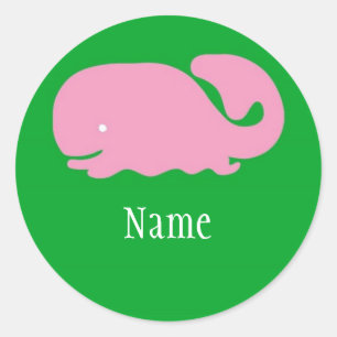 Pink Whale Girls Sticker