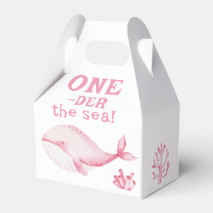 Pink Whale Oneder The Sea 1st Birthday Favour Box