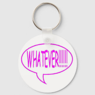 Pink Whatever Speech Bubble Key Ring