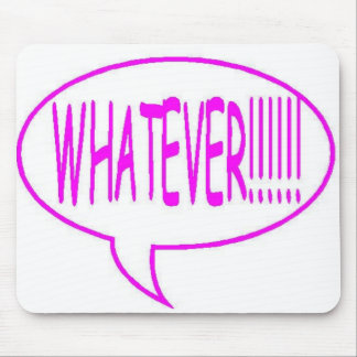 Pink Whatever Speech Bubble Mouse Mat