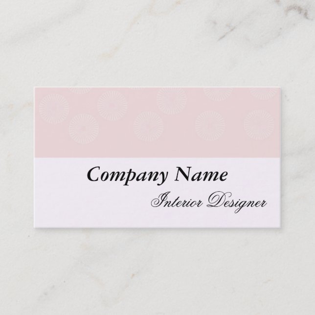 Pink Wheel Design Business Card (Front)