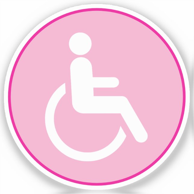 Pink Wheelchair – Accessibility Awareness (Front)