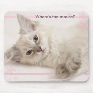 Pink Where's the mouse? Mouse Mat