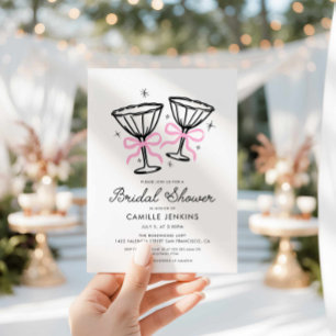 Pink Whimsical Champagne Bridal Shower Invitation