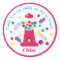Pink Whimsical Gumball Party Sticker