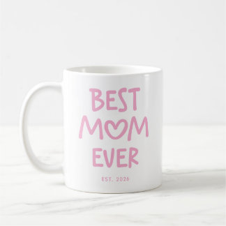 Pink Whimsical Heart Best Mum Ever Coffee Mug