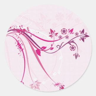 Pink Whimsy Classic Round Sticker