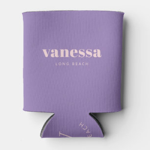 Pink Whisper Black Rev Minimal Modern Classic Name Can Cooler