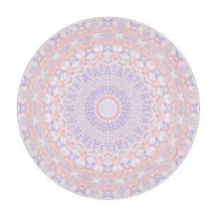 Pink, White, and Blue Kaleidoscope Cutting Board