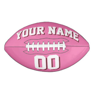 PINK WHITE AND BROWN Custom Football American Football