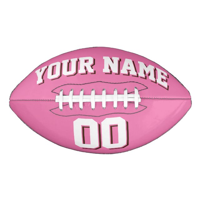PINK WHITE AND BROWN Custom Football American Football (Front)