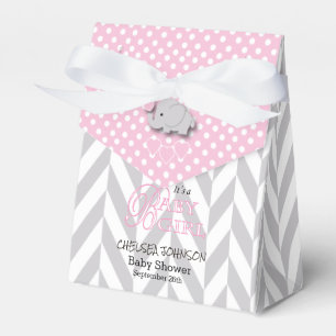 Pink, White and Grey Elephant Favour Box