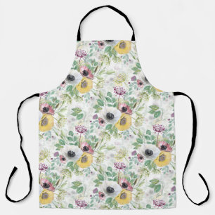 Pink, white and yellow anemones. apron