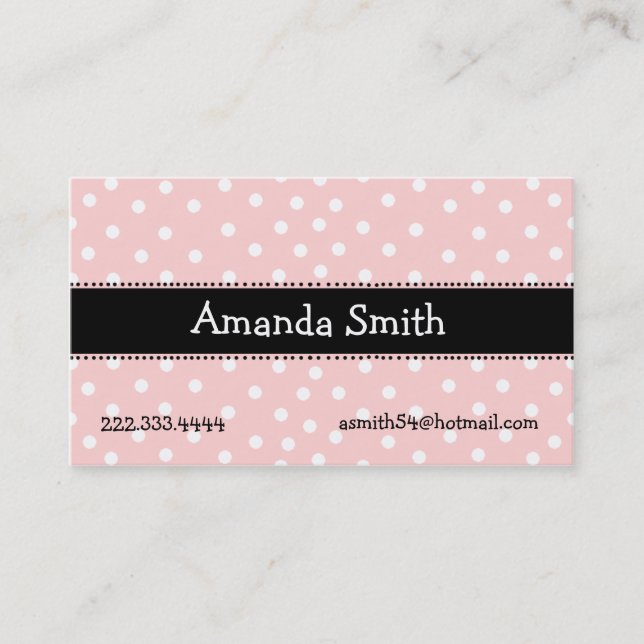 Pink, White, & Black Play Date Card (Front)