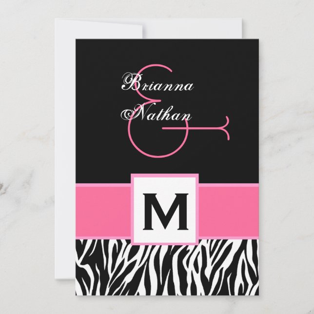 Pink White Black Zebra Template (Front)
