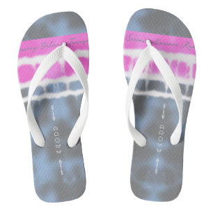 Pink white & Blue Tie dye Twist Sway in Style Flip Flops