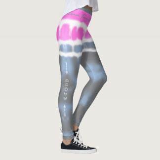 Pink white & Blue Tie dye Twist Sway in Style Leggings