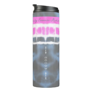 Pink white & Blue Tie dye Twist Sway in Style Thermal Tumbler