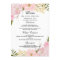 Pink White Blush Botanical Wedding Dinner Menu