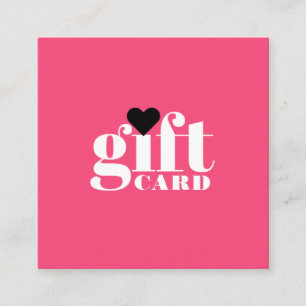 Pink white bold typography salon gift certificate