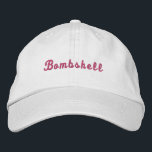 Pink White Bombshell Travel Hat Bachelorette Party<br><div class="desc">Let everyone knows who the hot one is.</div>