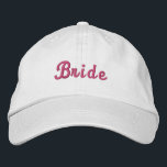 Pink White Bride Bachelorette Wedding Party Cap<br><div class="desc">Let everyone knows who the bride is. Let the festivities begin!</div>